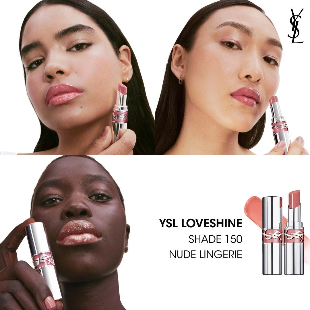 Yves Saint Laurent YSL Loveshine Wet Shine Lipstick 150 Nude Lingerie (obrázok 9)
