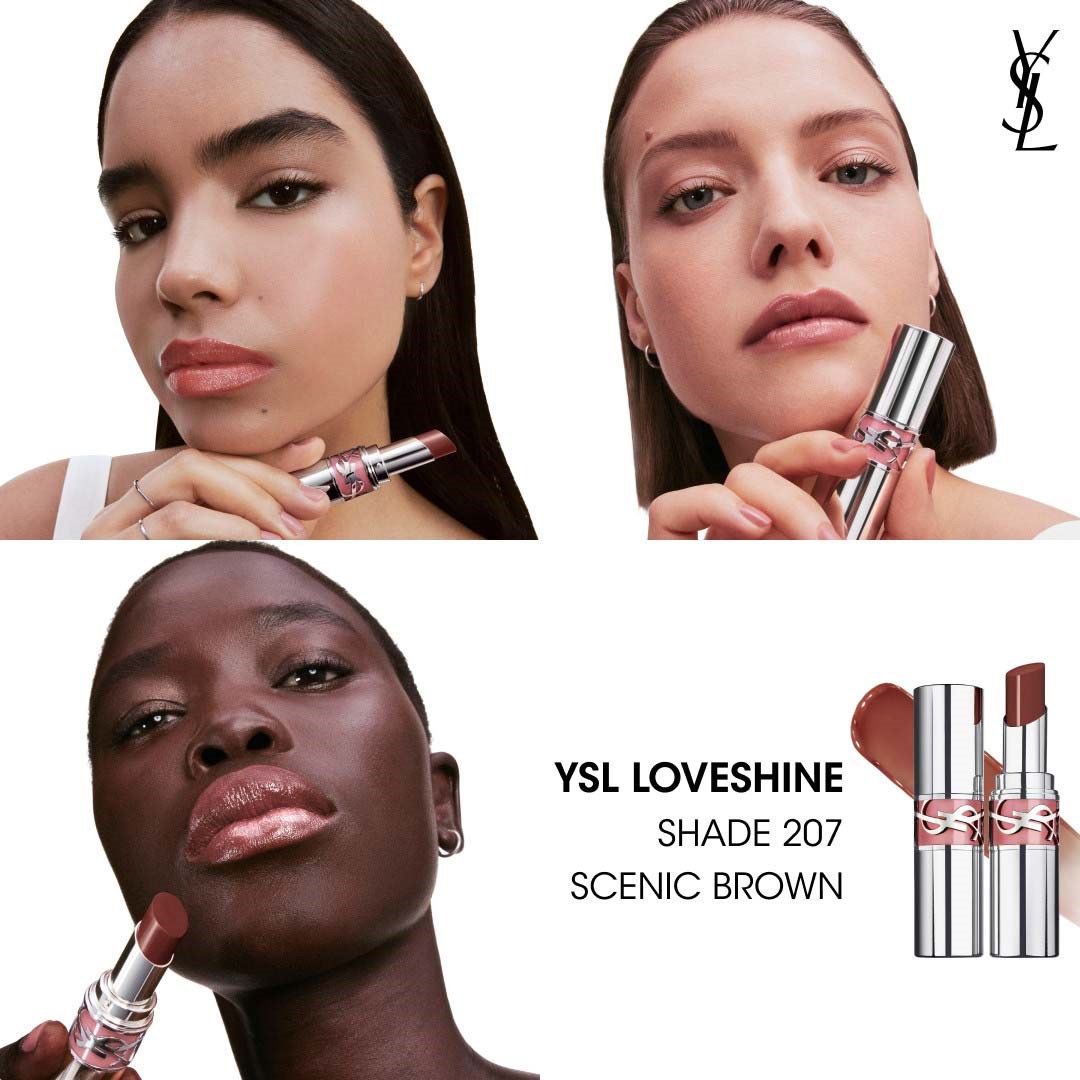 Yves Saint Laurent YSL Loveshine Wet Shine Lipstick 207 Scenic Brown (obrázok 9)