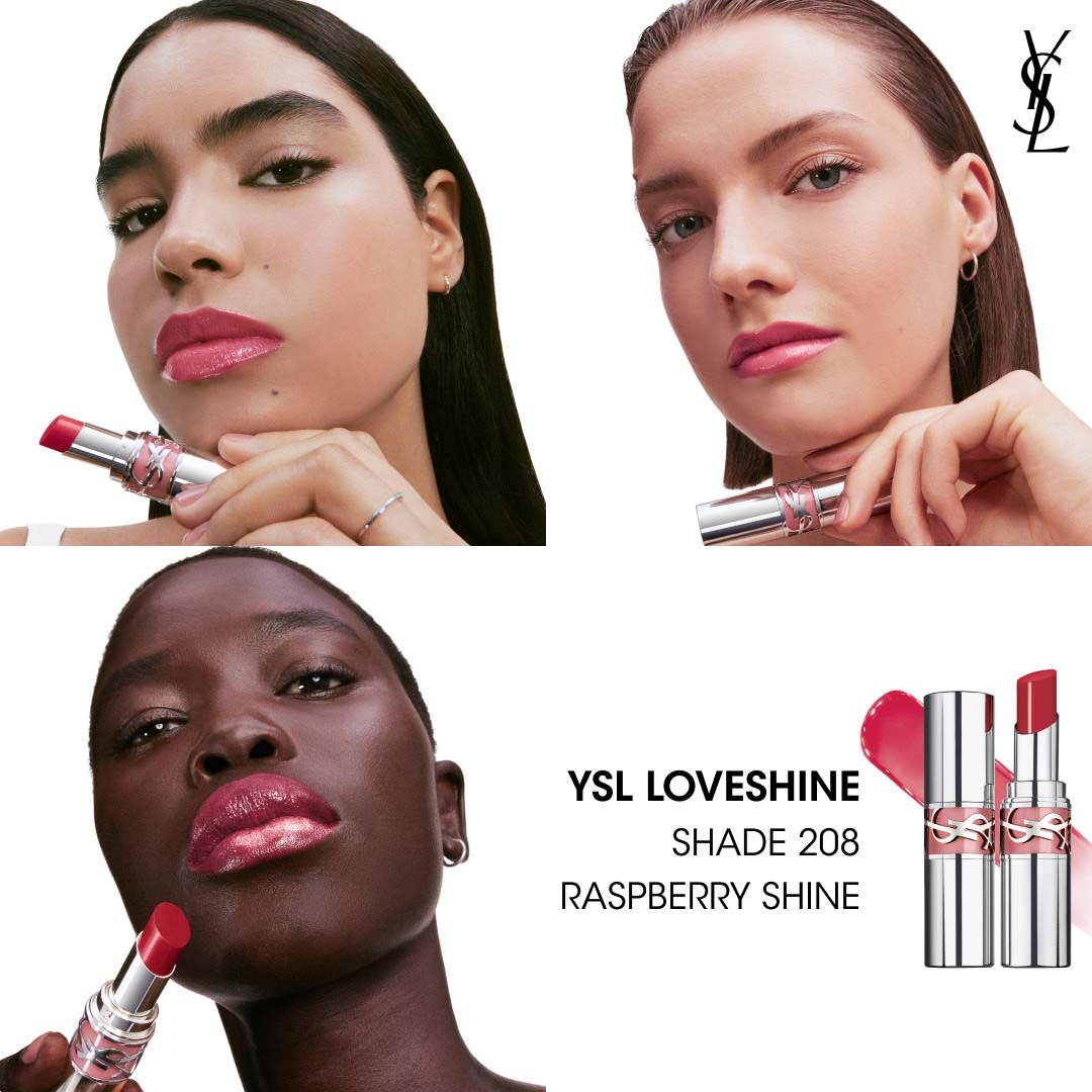 Yves Saint Laurent YSL Loveshine Wet Shine Lipstick 208 Raspberry Shin (obrázok 9)