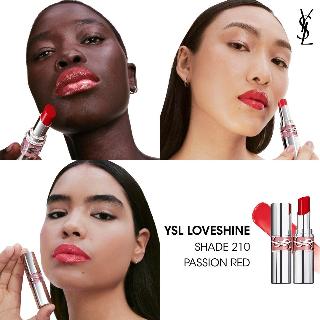 Yves Saint Laurent YSL Loveshine Wet Shine Lipstick 210 Passion Red (obrázok 9)