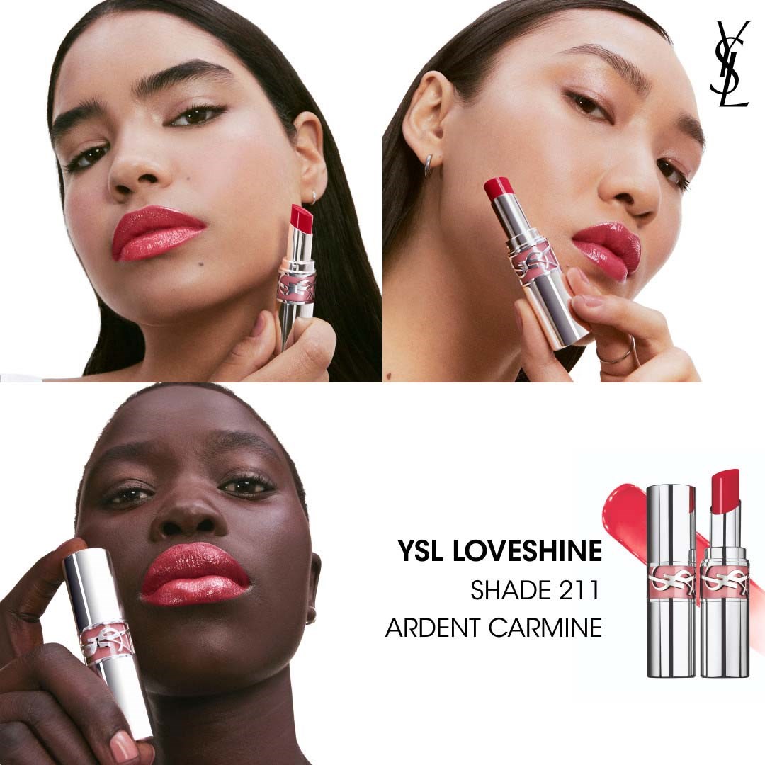 Yves Saint Laurent YSL Loveshine Wet Shine Lipstick 211 Ardent Carmine (obrázok 9)