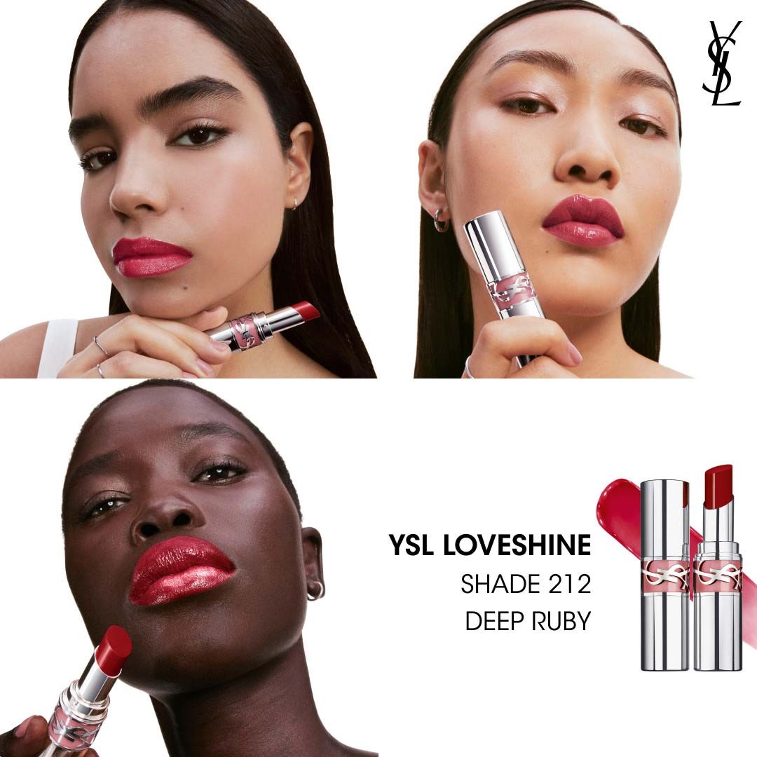 Yves Saint Laurent YSL Loveshine Wet Shine Lipstick 212 Deep Ruby (obrázok 9)