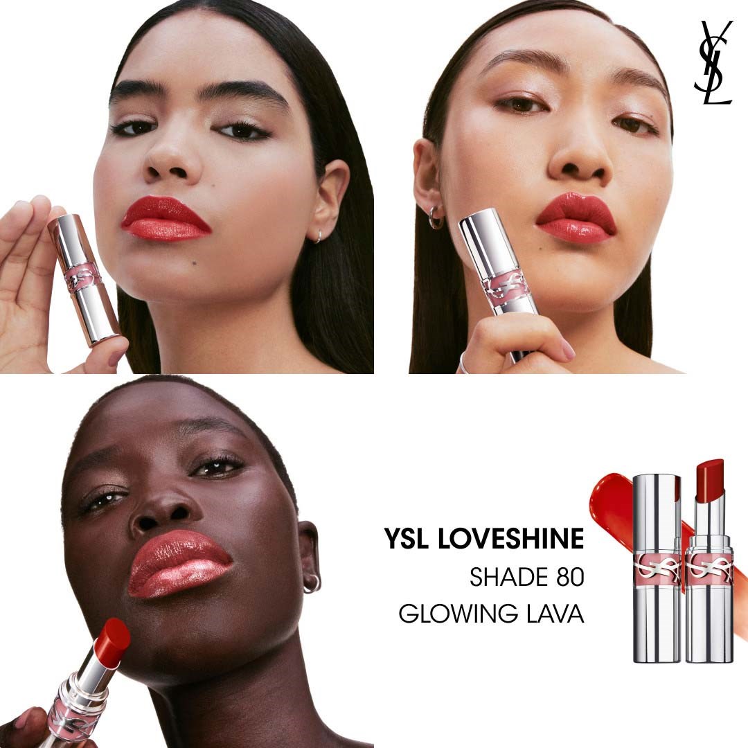 Yves Saint Laurent YSL Loveshine Wet Shine Lipstick 80 Glowing Lava (obrázok 9)