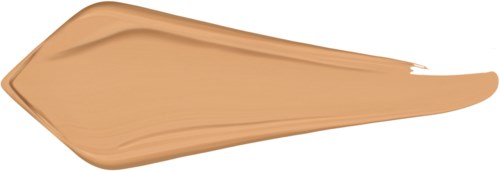 Beige huultu- tai meikkivoide näyte, muodoltaan kolmio ja sileä pinta.