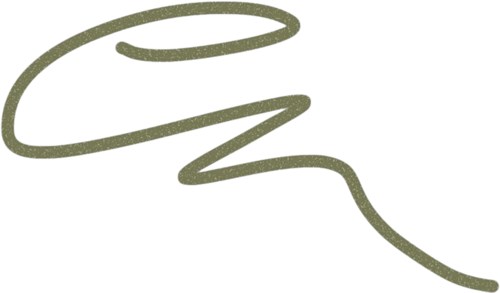 A simple, wavy line with a loop at the top, ends in a curve, on a black background.