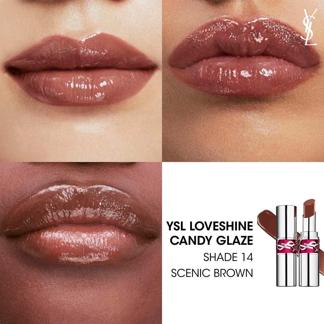 Yves Saint Laurent Candy Glaze Lip Gloss Stick 14 Scenic Brown (obrázok 6)