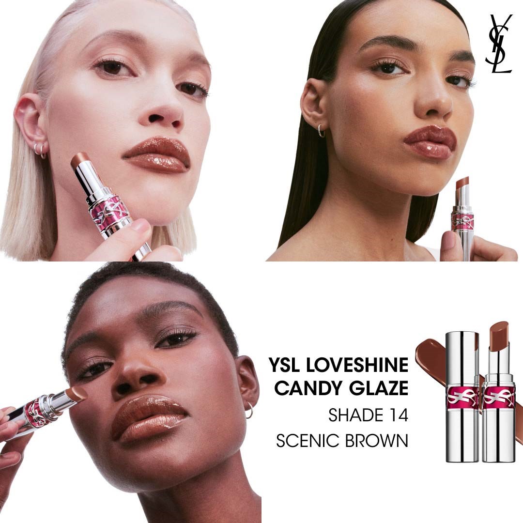 Yves Saint Laurent Candy Glaze Lip Gloss Stick 14 Scenic Brown (obrázok 9)