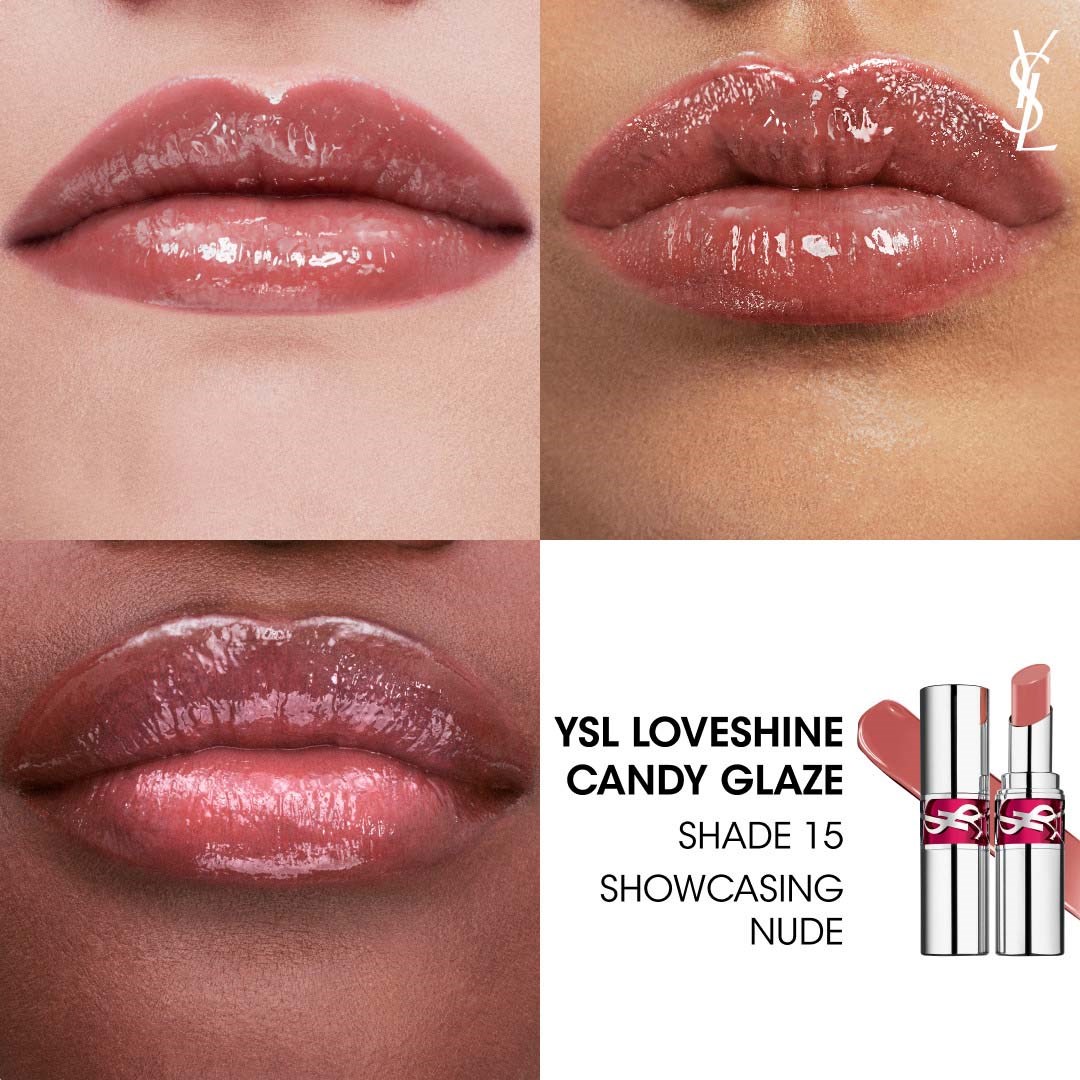 Yves Saint Laurent Candy Glaze Lip Gloss Stick 15 Showcasing Nude (obrázok 6)