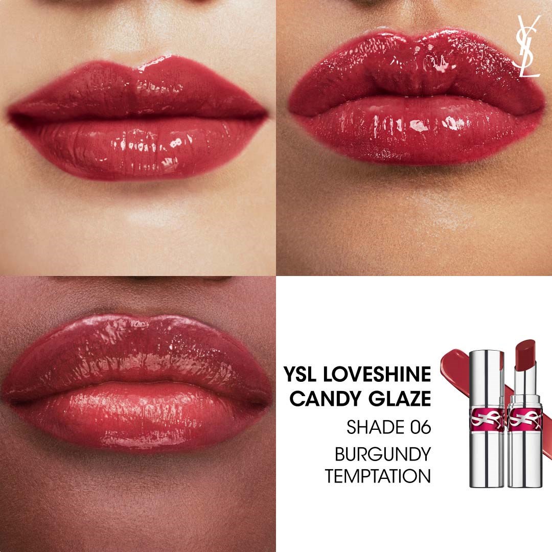 Yves Saint Laurent Candy Glaze Lip Gloss Stick 6 Burgundy Tempation (obrázok 6)
