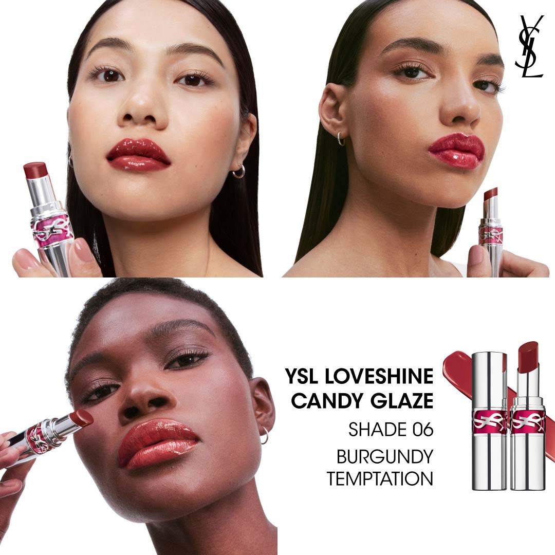 Yves Saint Laurent Candy Glaze Lip Gloss Stick 6 Burgundy Tempation (obrázok 9)