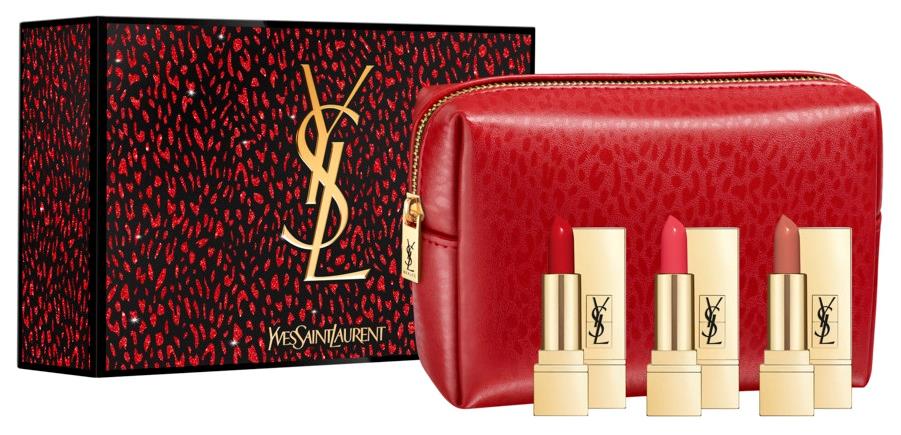 Yves Saint Laurent Mini Rouge Pur Couture Pouch Holiday Set