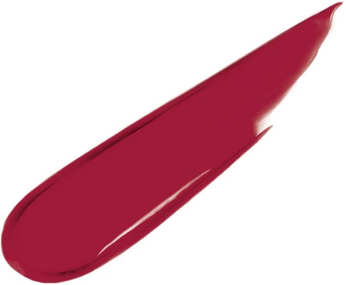 Red lipstick smear on a white background.