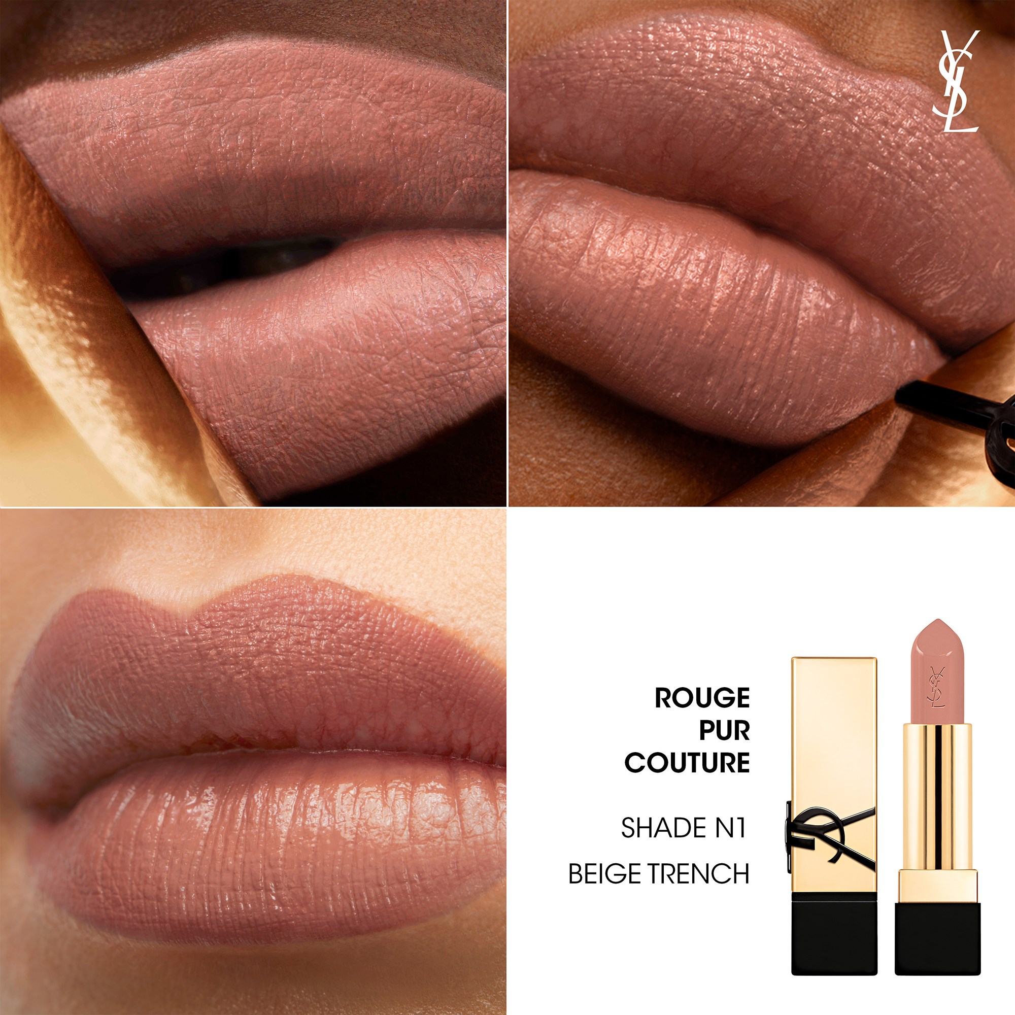 Yves Saint Laurent Rouge Pur Couture N1 Beige Trench (obrázok 3)
