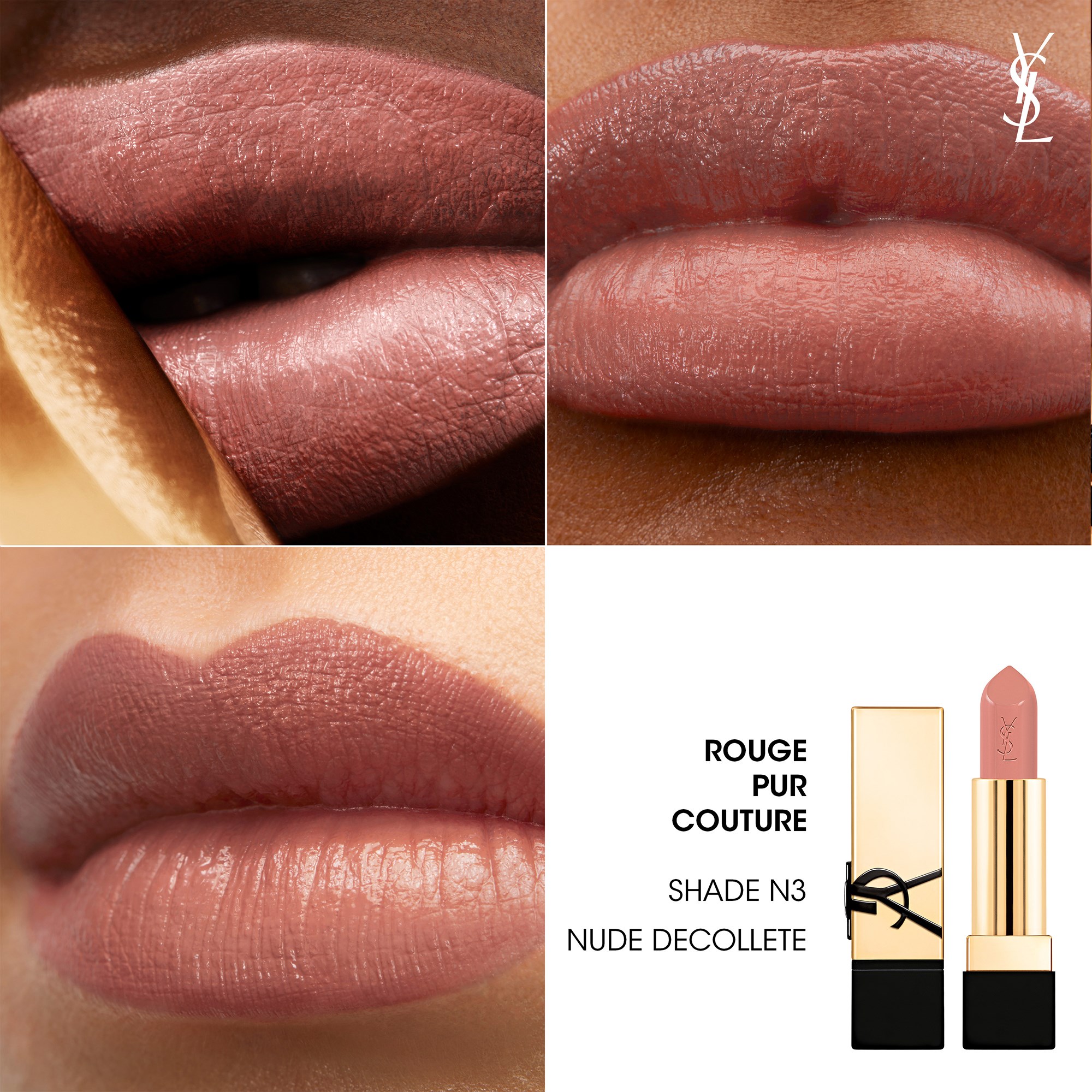 Yves Saint Laurent Rouge Pur Couture N3 Nude Decollete (obrázok 3)