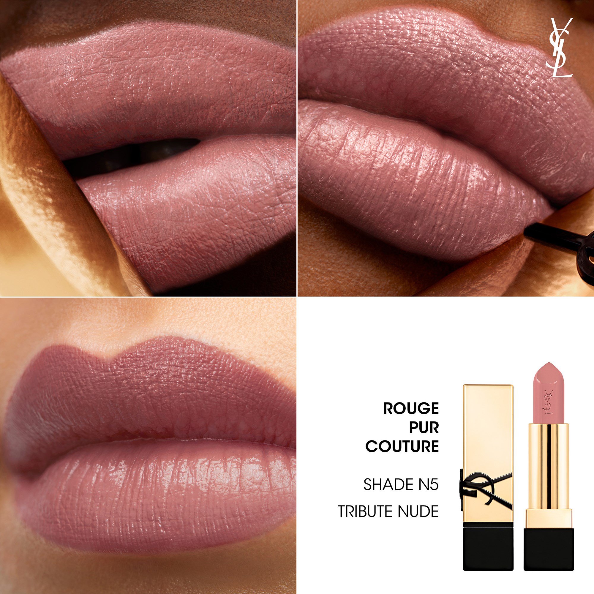 Yves Saint Laurent Rouge Pur Couture N5 Tribute Nude (obrázok 4)