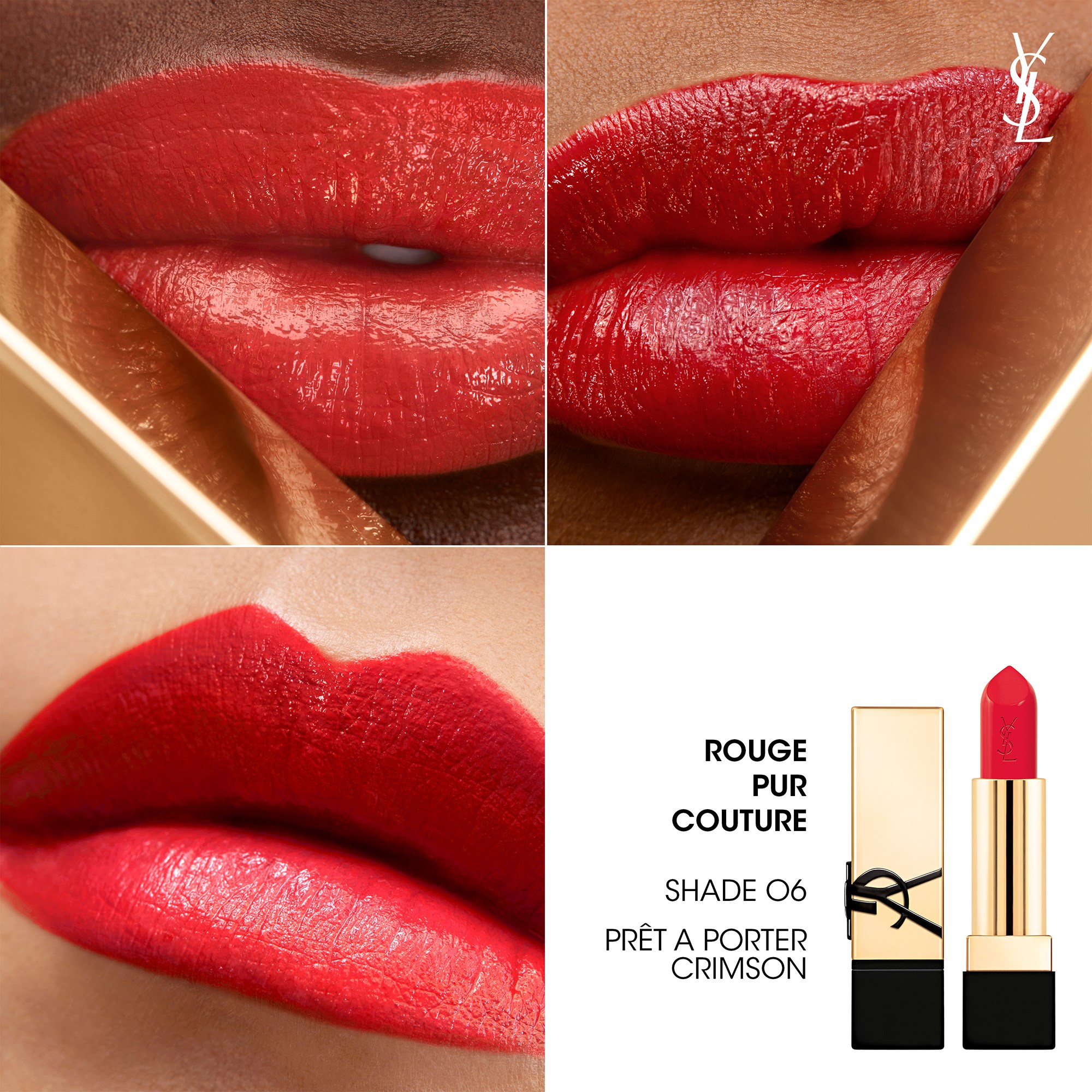 Yves Saint Laurent Rouge Pur Couture O6 Prêt A Porter Crimson (obrázok 4)