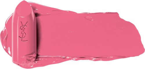 Pinkki huulipuna, jossa on merkki 'L'Ex', on näkyvissä ja levitetty pintaan.