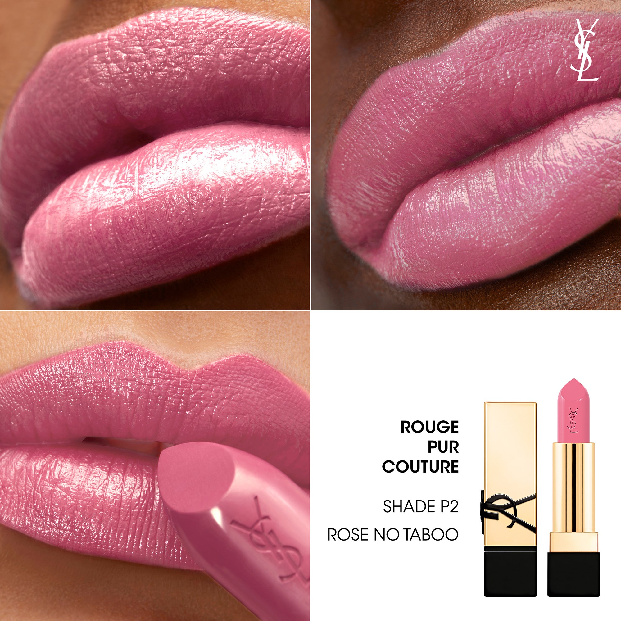 Yves Saint Laurent Rouge Pur Couture P2 Rose No Taboo (obrázok 3)