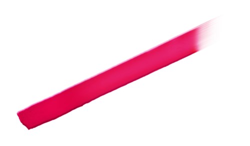 Een roze stylus of pen met een wazige punt, op een witte achtergrond.