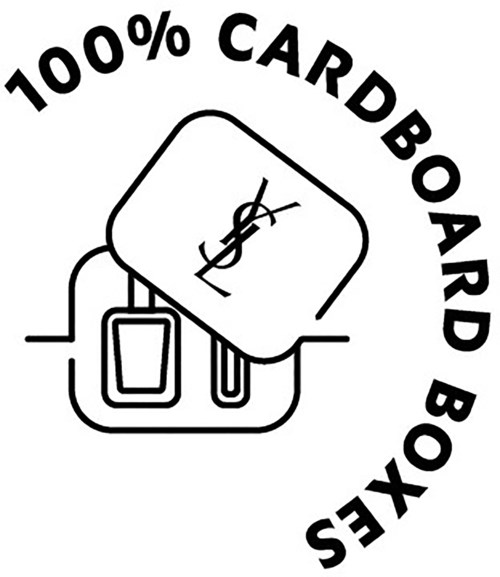 Dette er en svart-hvitt logo som viser en ryggsekk med et dollartegn og teksten '100% CARBONBOARD BOXES'.