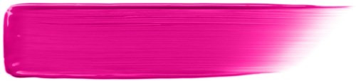 Det är en logotyp med svart text och en rosa penseldrag bakom.