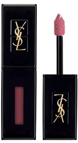Yves Saint Laurent läppstift i rosa, med lock och logotyp synliga.