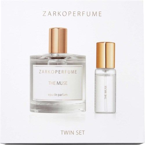 En parfymeflaske og en mindre rollerball fra Zarkoperfume The Muse Twin Set.