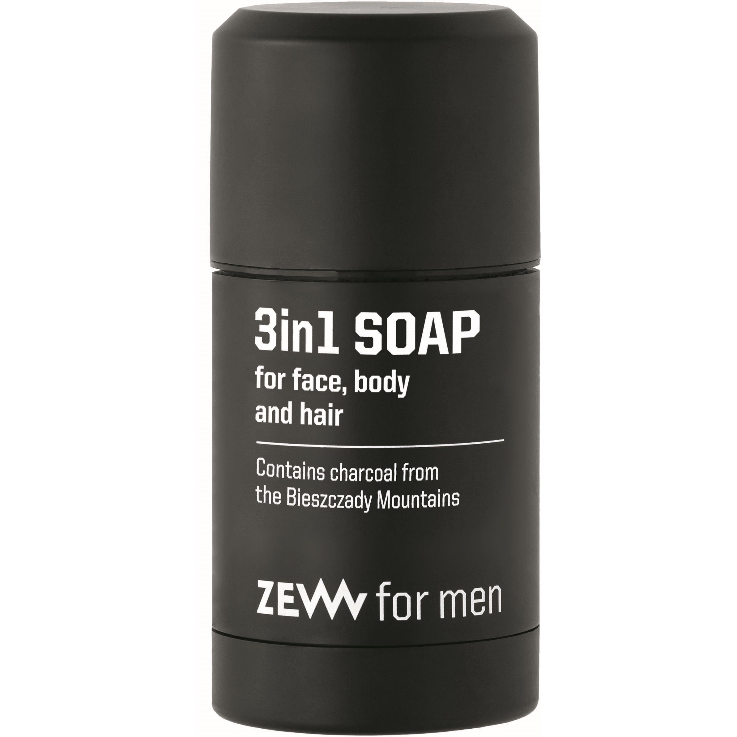 ZEW for Men 3In1 Soap Natural Soap For Face Body And Hair With Charcoa