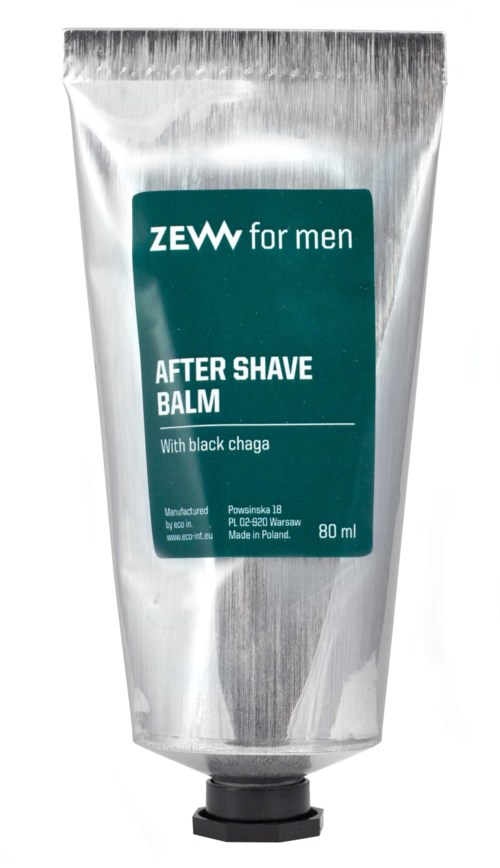 En tub med after shave balm för män med svart chaga, tillverkad i Polen, 80 ml.