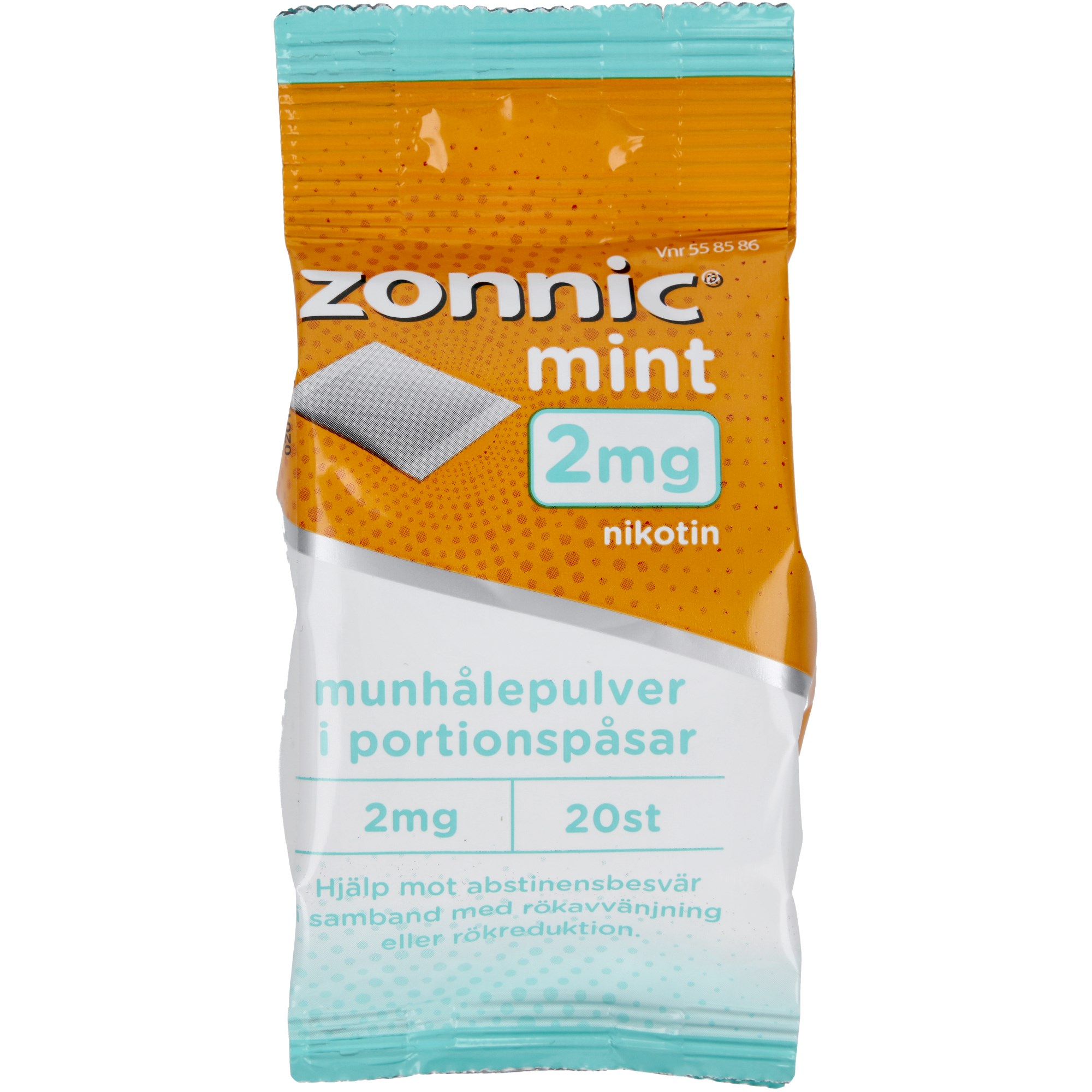 Zonnic Mint Munhålepulver Portionspåse 2mg 20 st