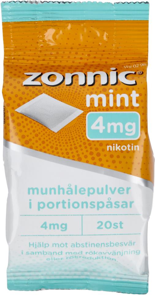 Zonnic Mint Munhålepulver 4 mg 20 st