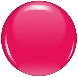 En glänsande rosa rund objekt, ser ut som en boll, med reflektioner på ytan.