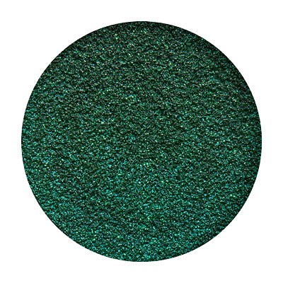 Ein grüner, glitzernder Kreis mit funkelnder Oberfläche und glänzender Erscheinung.