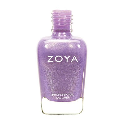 Eine lila Nagellackflasche mit dem Markennamen Zoya und den Worten Professional Lacquer.