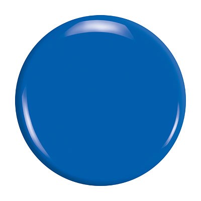 Ein blauer, glänzender, runder Gegenstand, der wie ein Ball oder Knopf aussieht.