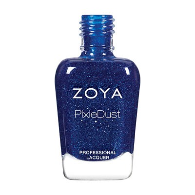 Blber Glitter Nagellackflasche mit ZOYA PixieDust, professioneller Lack.