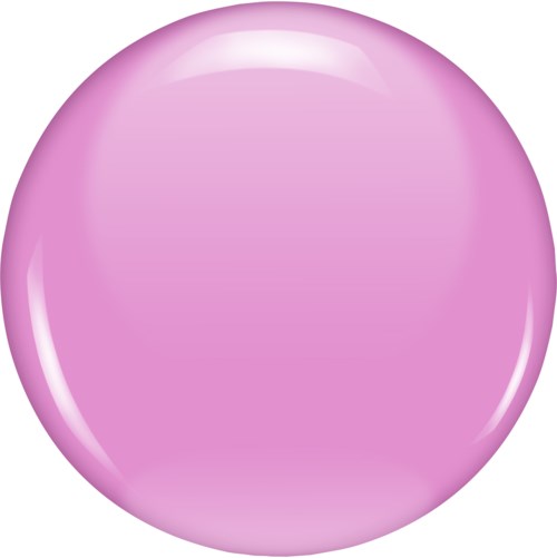 En stor, glänsande, rosa kula med slät yta och ljusreflexer.