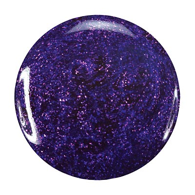 Ein lila funkelnder Ball, die einer Galaxie mit Sternen und kosmischem Staub ähnelt.
