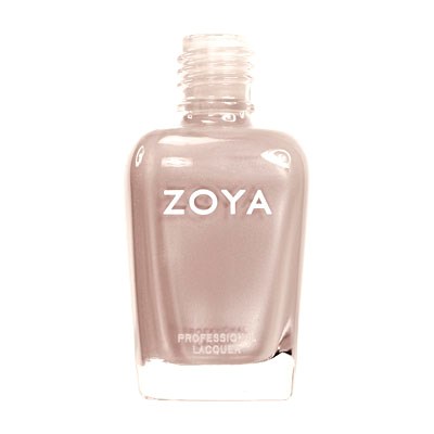 Zoya Nagellackflasche in hellem Rosa mit weißem Text. Es steht 'Zoya' und 'Professional Lacquer'.