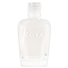En klar, liten flaska med ordet 'ZOYA' på, antagligen nagellack eller kosmetikprodukt.