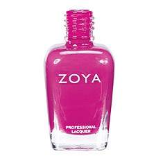 En rosa nagellackflaska märkt Zoya, används för dekorativa naglar.