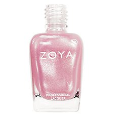En rosa Zoya nagellacksflaska med etiketten 'PROFESSIONAL LACQUER'.