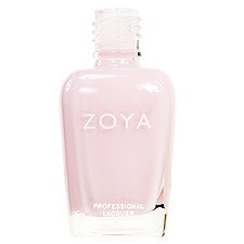 En ljusrosa nagellacksflaska med märket ZOYA på.