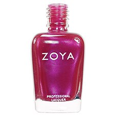 En flaska Zoya professionell nagellack, ljus rosa, med klar botten och glänsande finish.