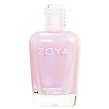 Ljusrosa nagellackflaska med märket Zoya, för professionellt bruk.
