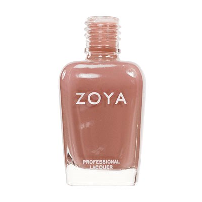 En rosa nagellackflaska med märket 'ZOYA' och 'Professional Lacquer' skrivet på den.