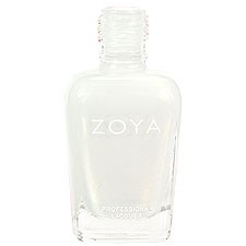 En klar glasflaska med nagellack och märket ZOYA.
