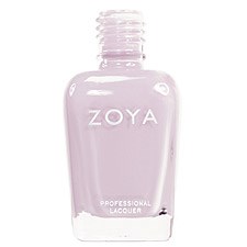 En ljus lila flaska märkt ZOYA, som visar att det är ett professionellt nagellack.