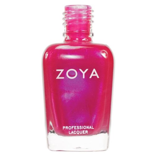 En rosa nagellackflaska märkt Zoya.
