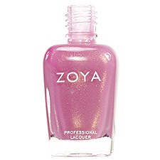 Ljusrosa flaska med Zoya professionell nagellack med glänsande yta.